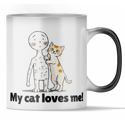 'My Cat Loves Me' - Funny Color Changing Mug