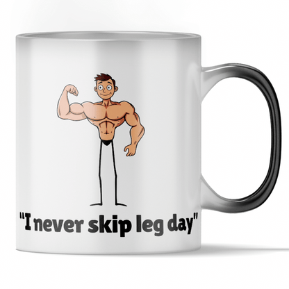 'I Never Skip Leg Day' - Funny Color Changing Mug