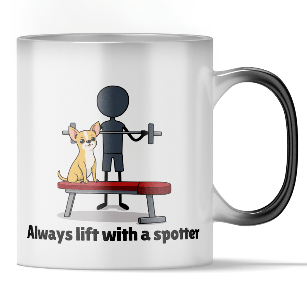 Load video: &#39;Always Lift With a Spotter&#39; - Color Changing Mug