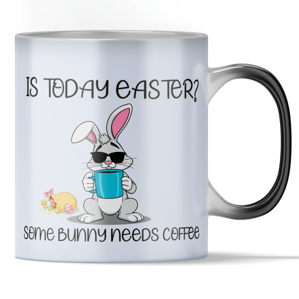 Load video: &#39;Some Bunny Needs Coffee&#39; Funny Easter Color Changing Mug